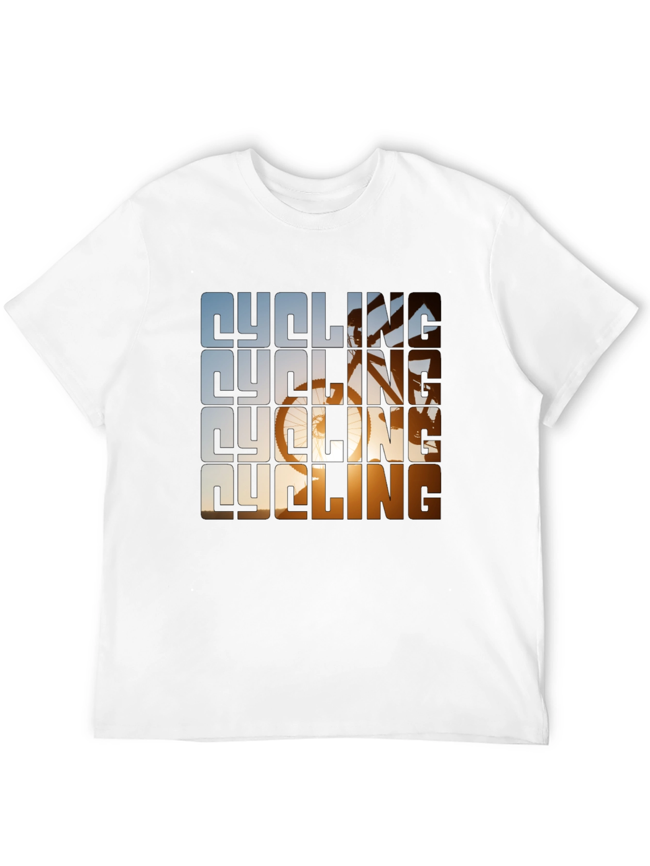 Cycling Graphic Tee - Black Cotton Blend