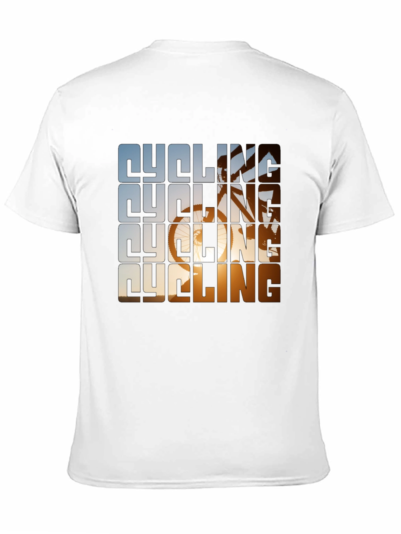 Cycling Graphic Tee - Black Cotton Blend