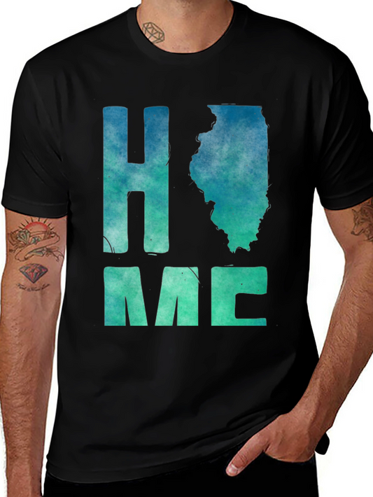 Home State Illinois Graphic Tee - Black