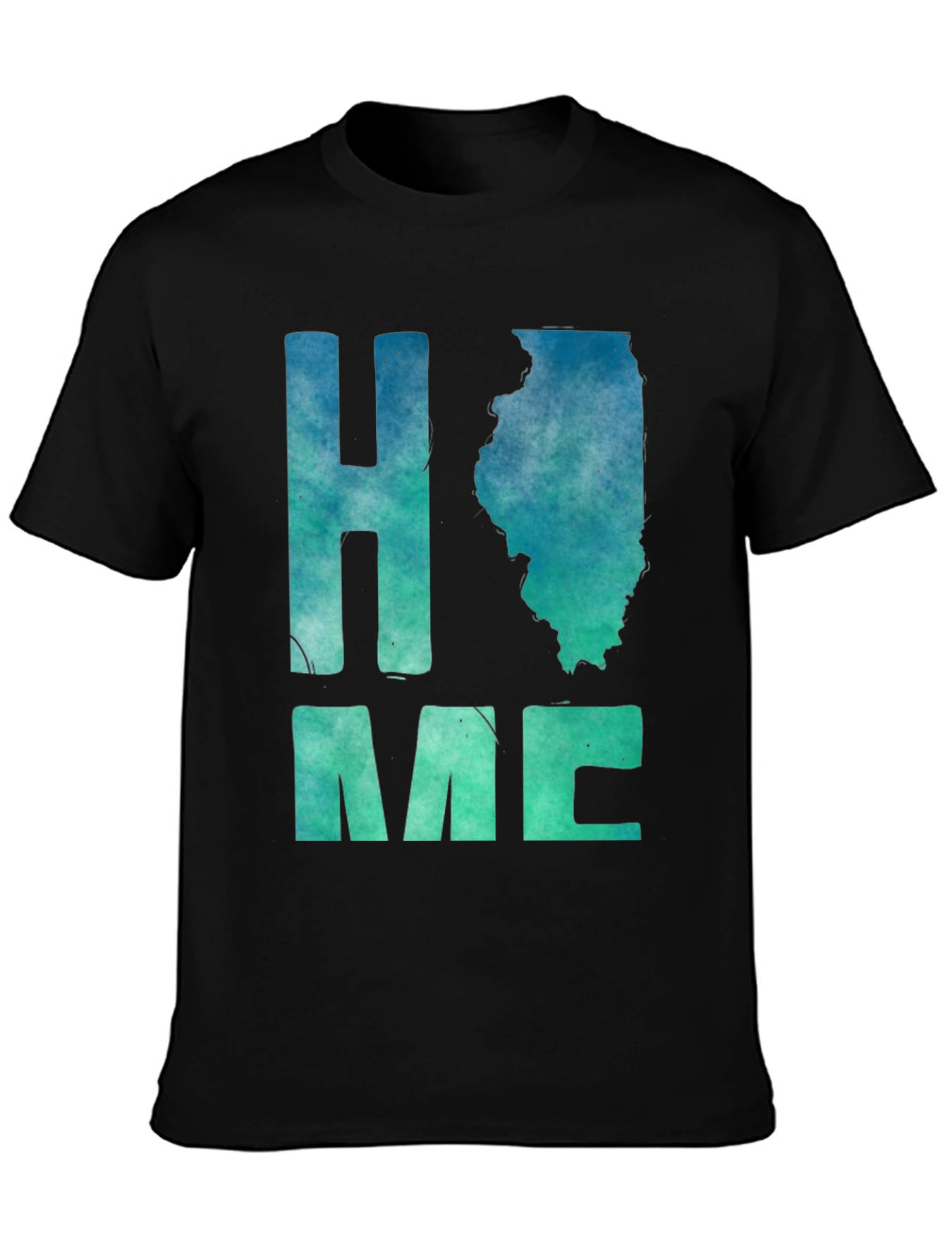 Home State Illinois Graphic Tee - Black