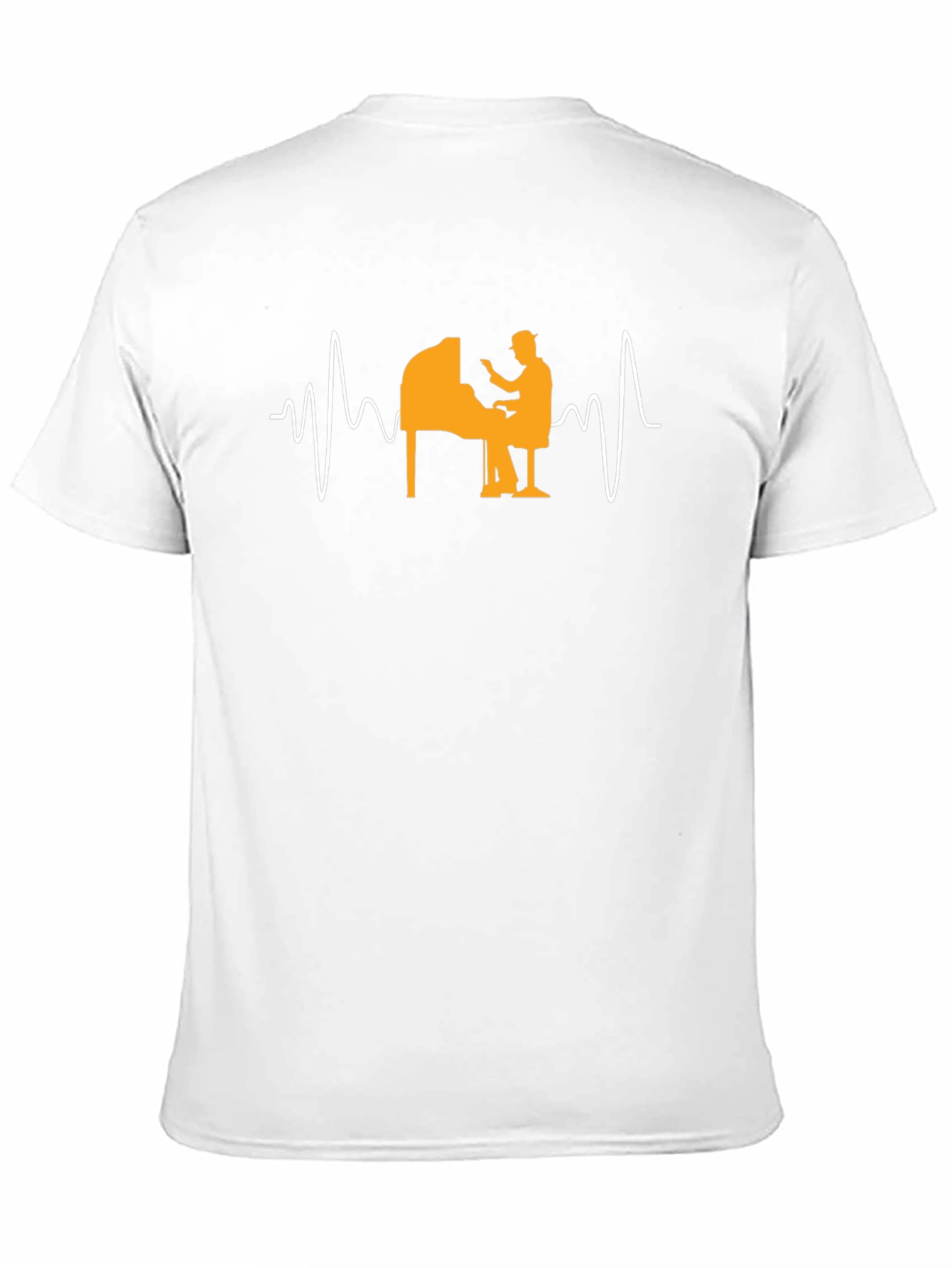 Piano Heartbeat Graphic Tee - Music Lover T-Shirt