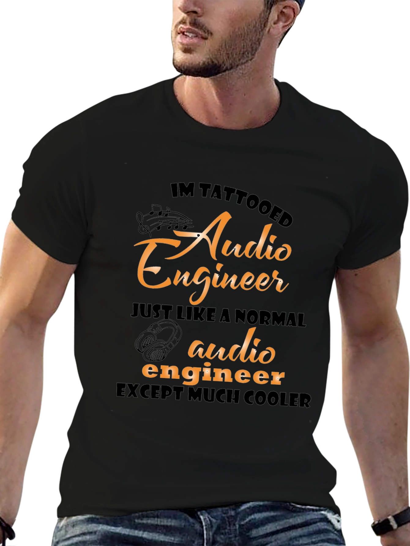 Tattooed Audio Engineer Graphic T-Shirt