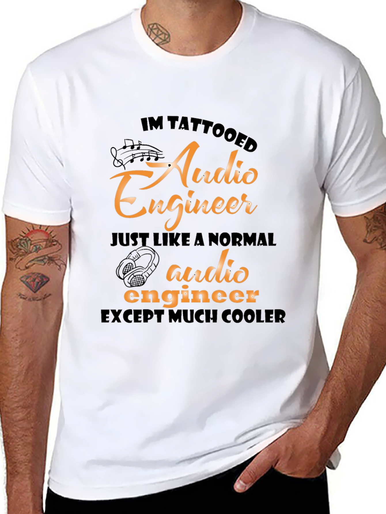 Tattooed Audio Engineer Graphic T-Shirt