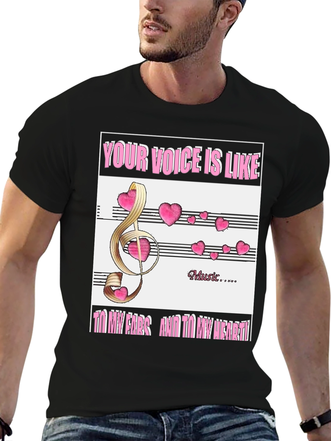 Musical Heart T-Shirt - Express Your Love of Music!