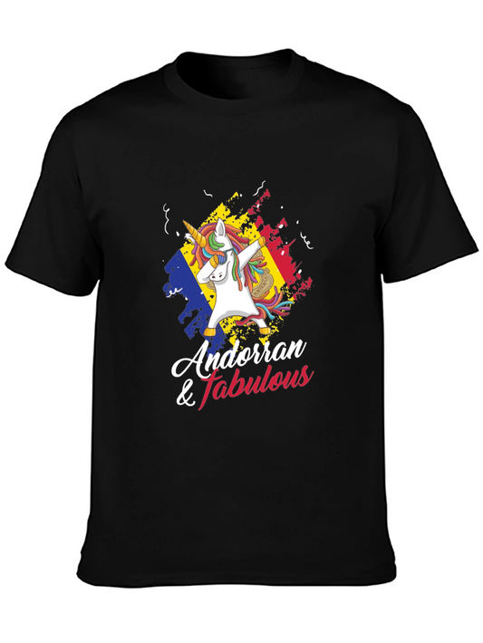 Andorran Unicorn Dabbing T-Shirt - Fabulous Pride