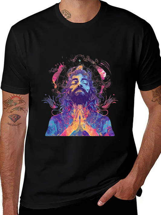 Psychedelic Meditating Man Graphic Tee