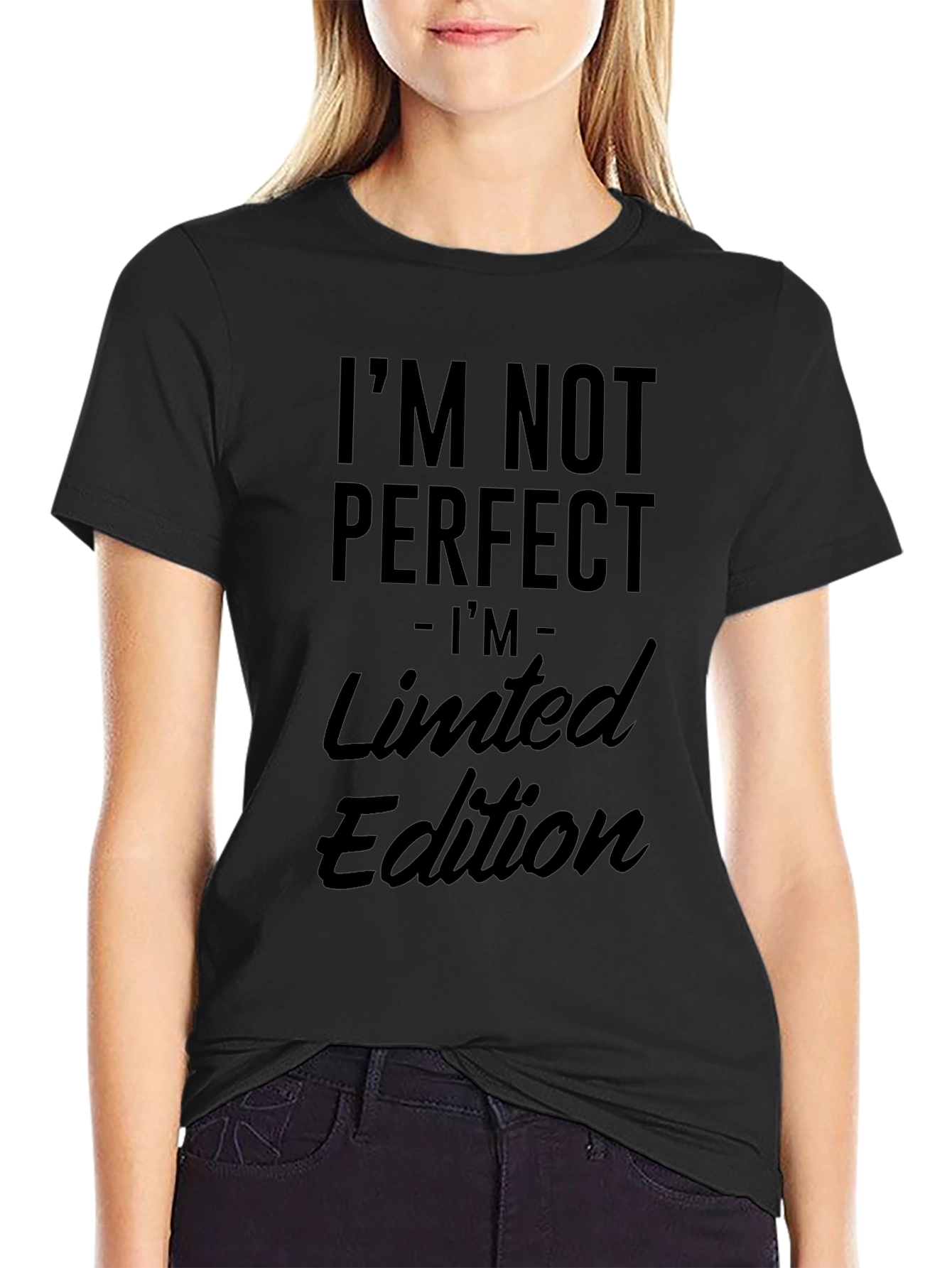 Im Not Perfect Limited Edition Mens Black T-Shirt