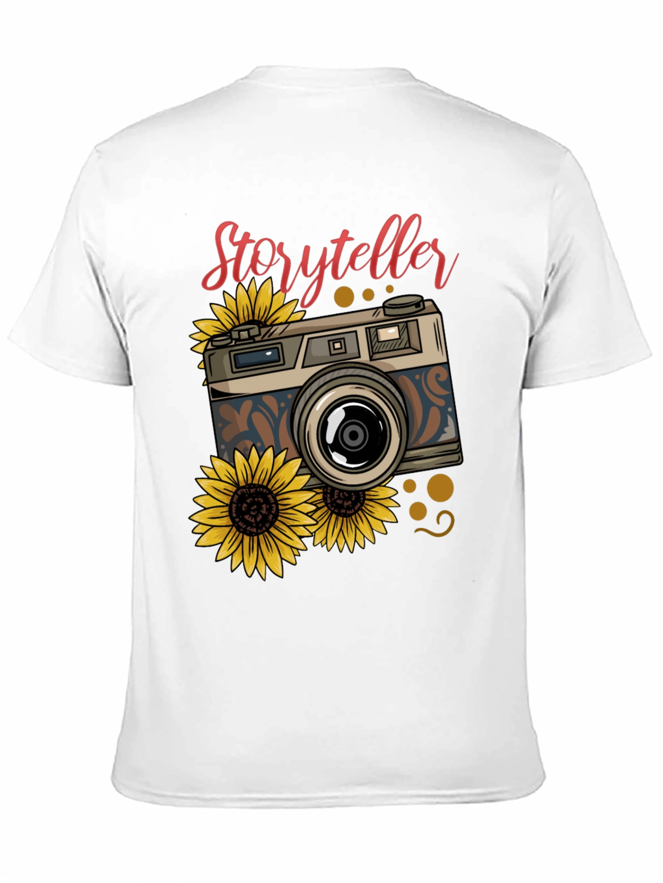Storyteller Camera Sunflower Graphic T-Shirt