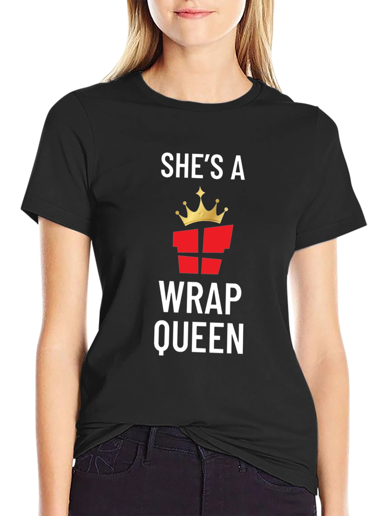 Shes a Wrap Queen T-Shirt - Gift Wrapping Tee