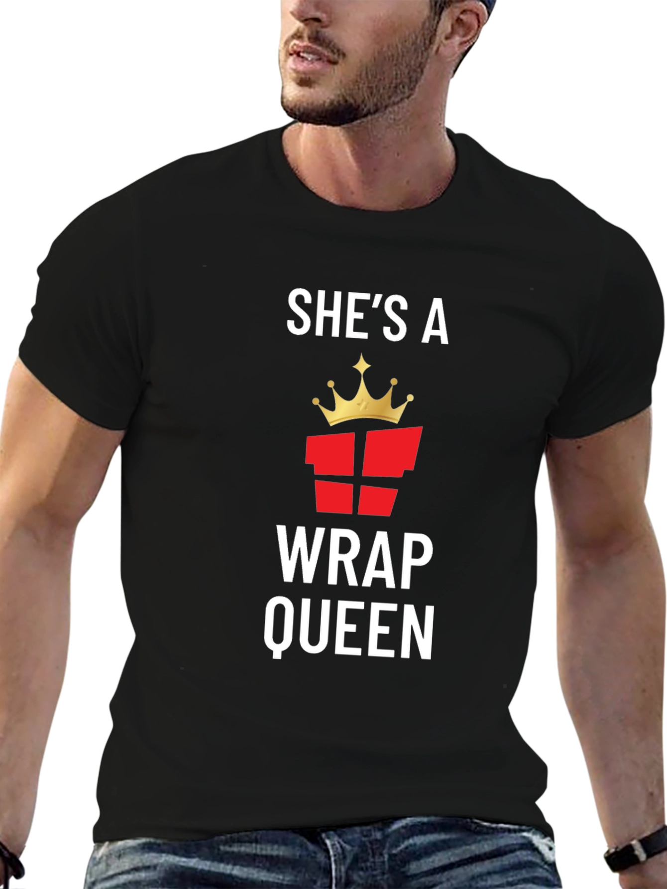 Shes a Wrap Queen T-Shirt - Gift Wrapping Tee