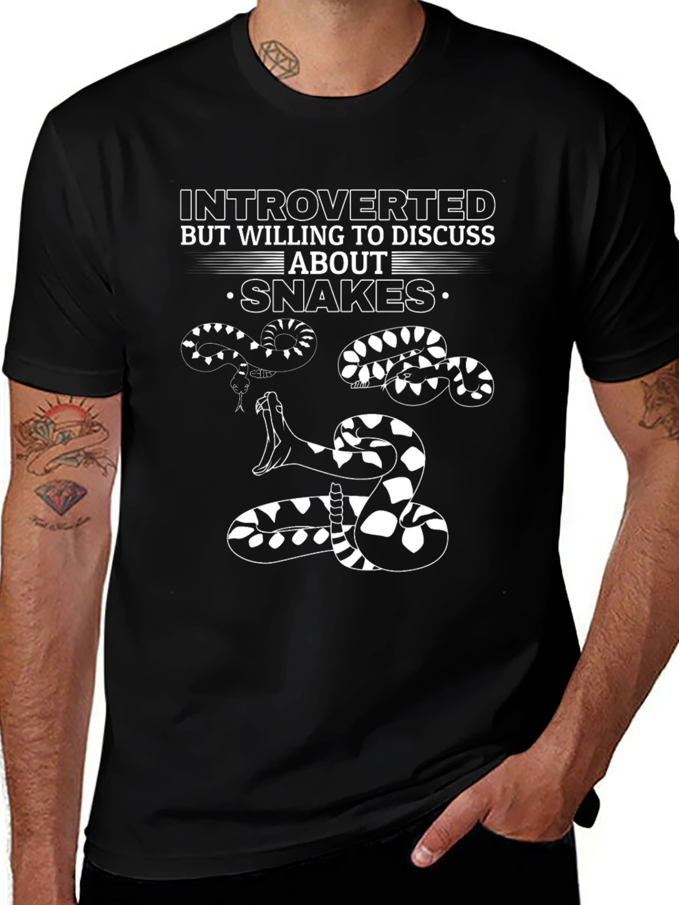Introverted Snake Graphic T-Shirt