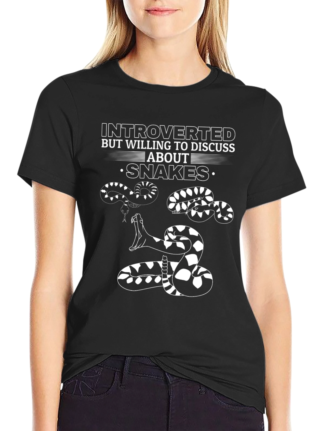 Introverted Snake Graphic T-Shirt