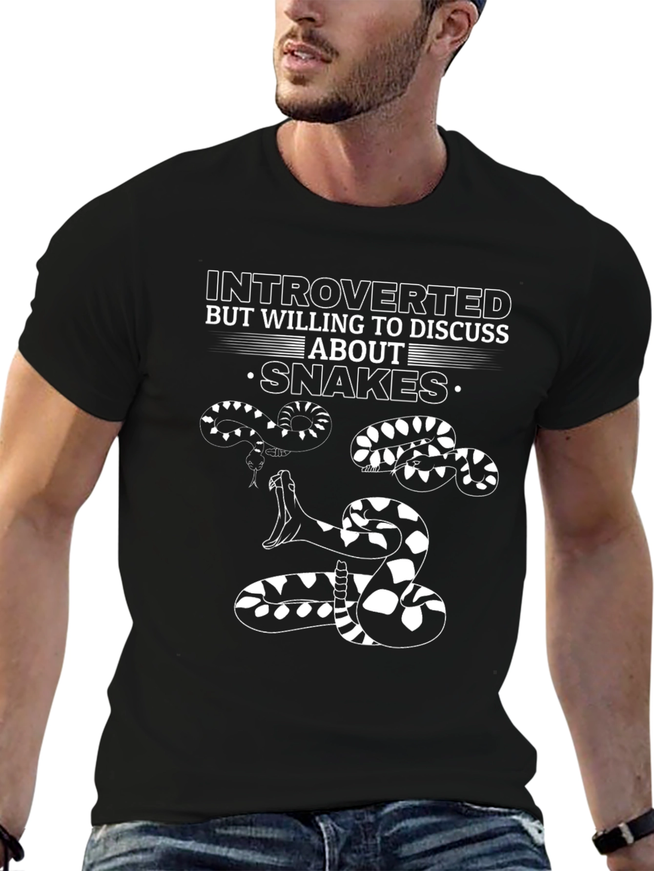 Introverted Snake Graphic T-Shirt