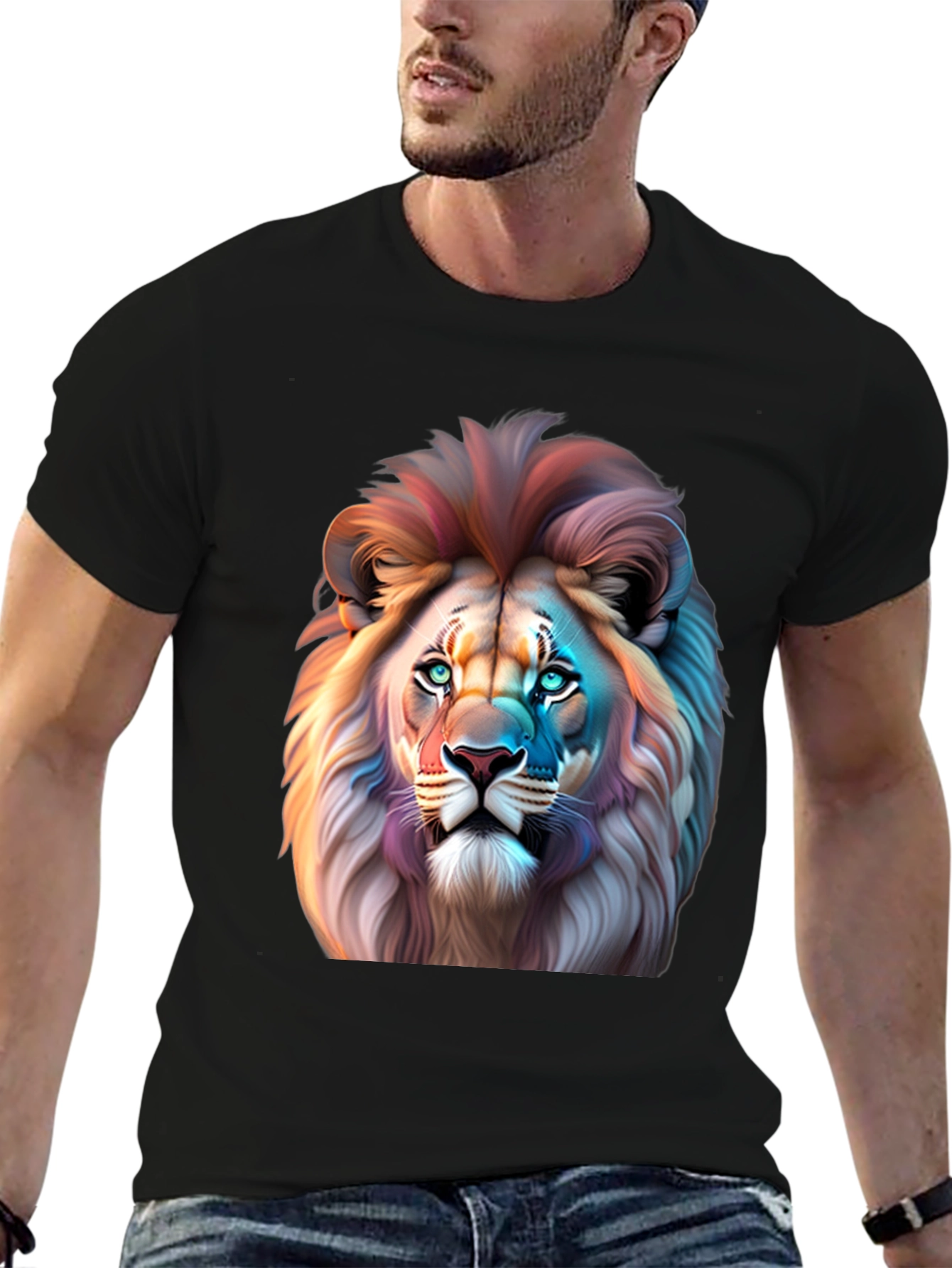 Lion Graphic Print T-Shirt