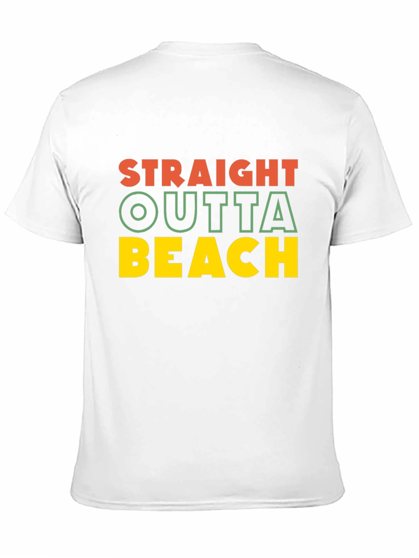 Straight Outta Beach T-Shirt - Black Crew Neck Tee