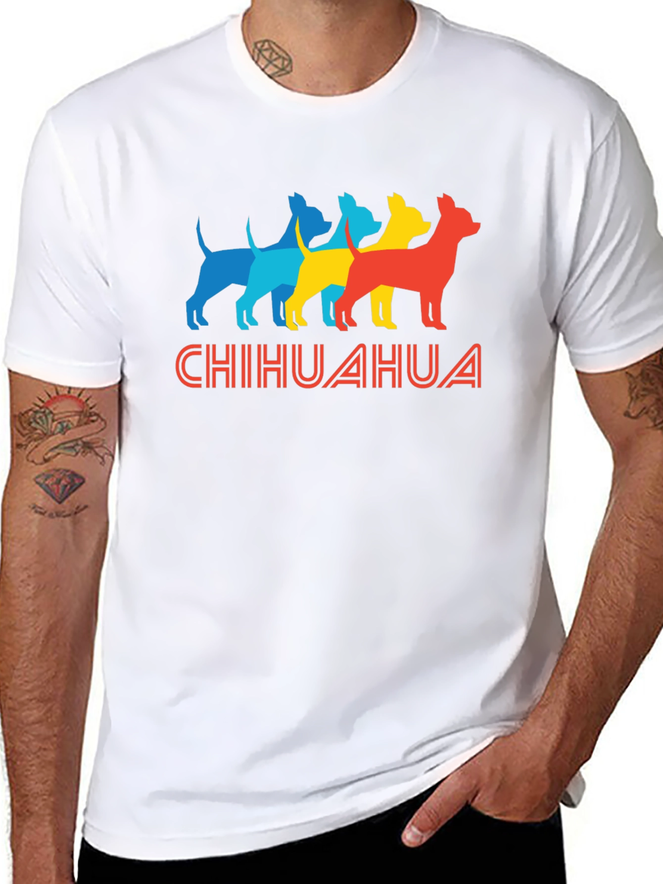 Chihuahua Dog Silhouette Graphic Tee - Unique Design