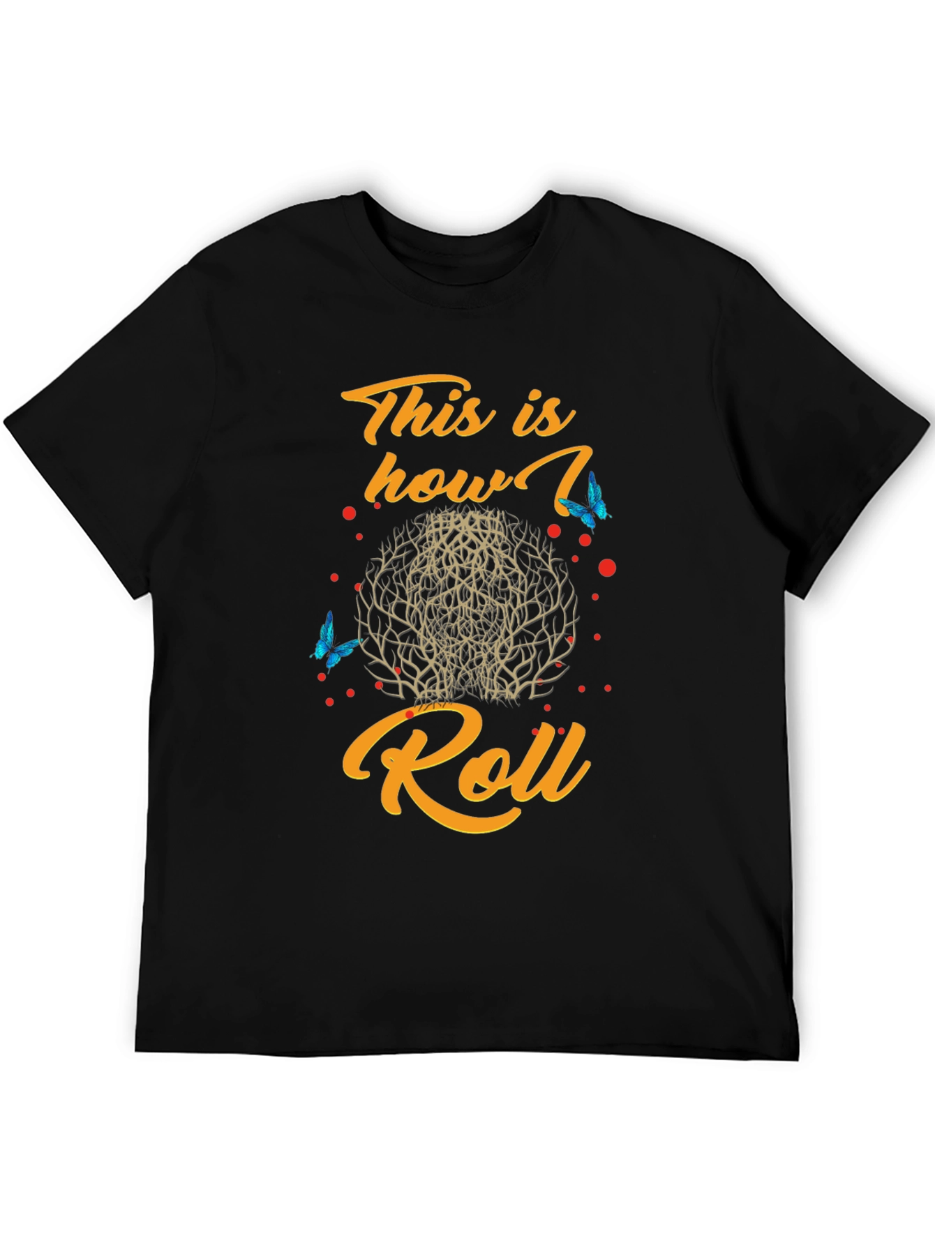 This is How I Roll Black Graphic Tee
