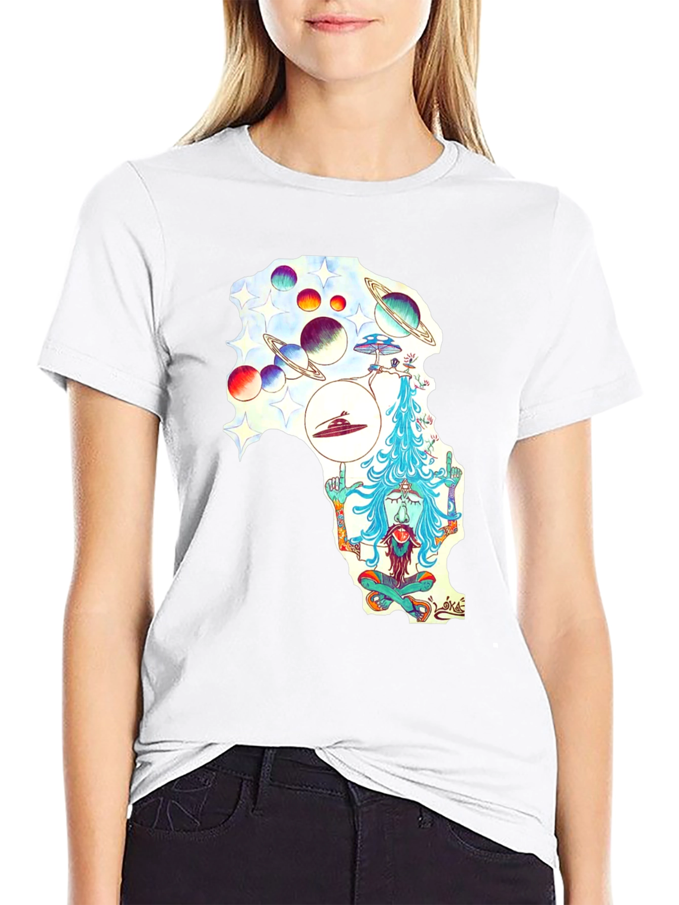 Cosmic Meditation Graphic T-Shirt