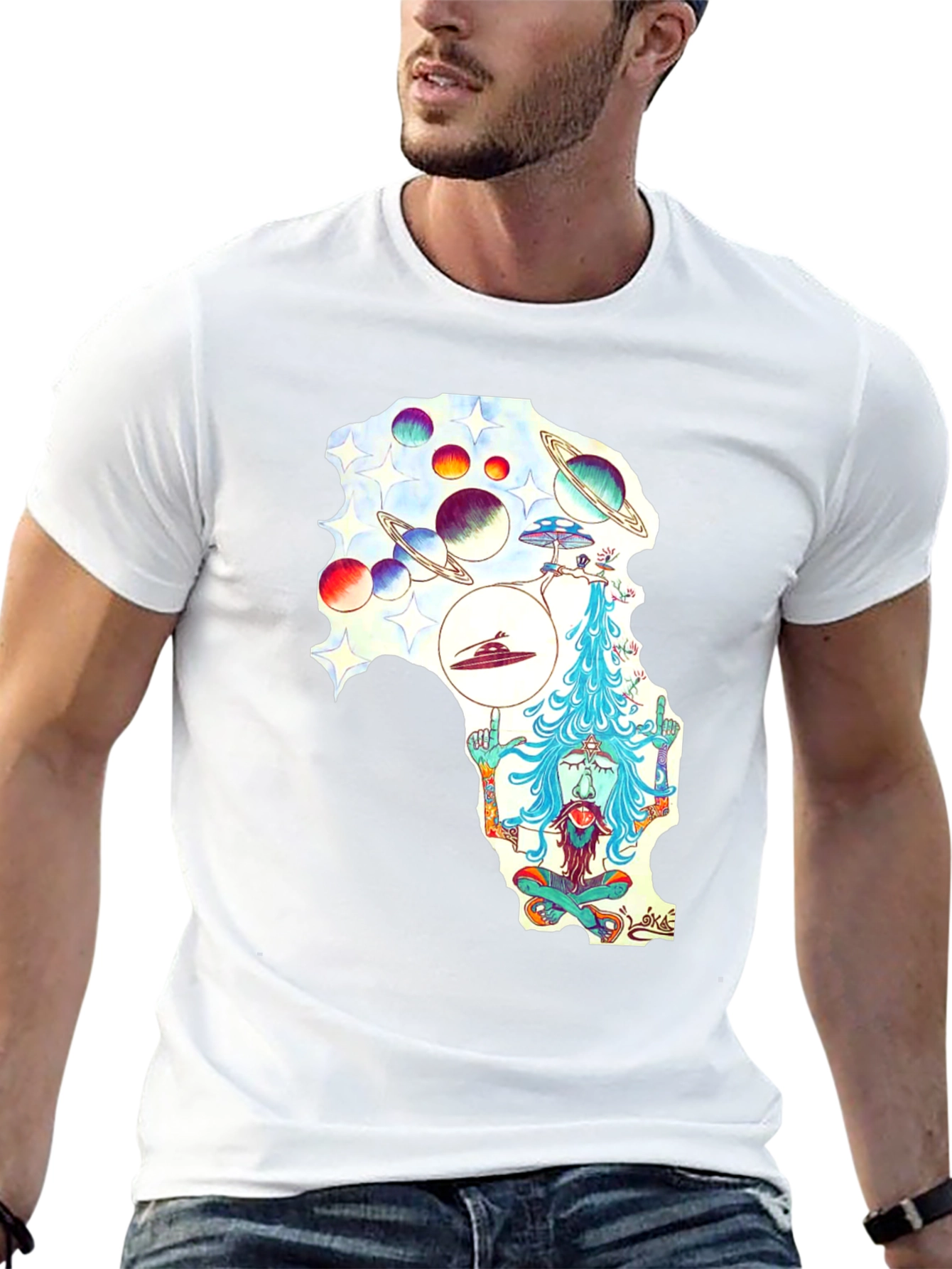 Cosmic Meditation Graphic T-Shirt