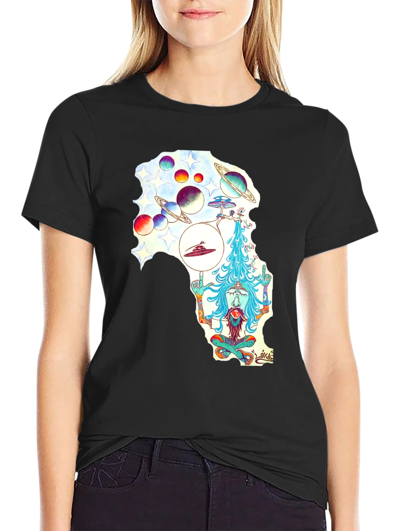 Cosmic Meditation Graphic T-Shirt