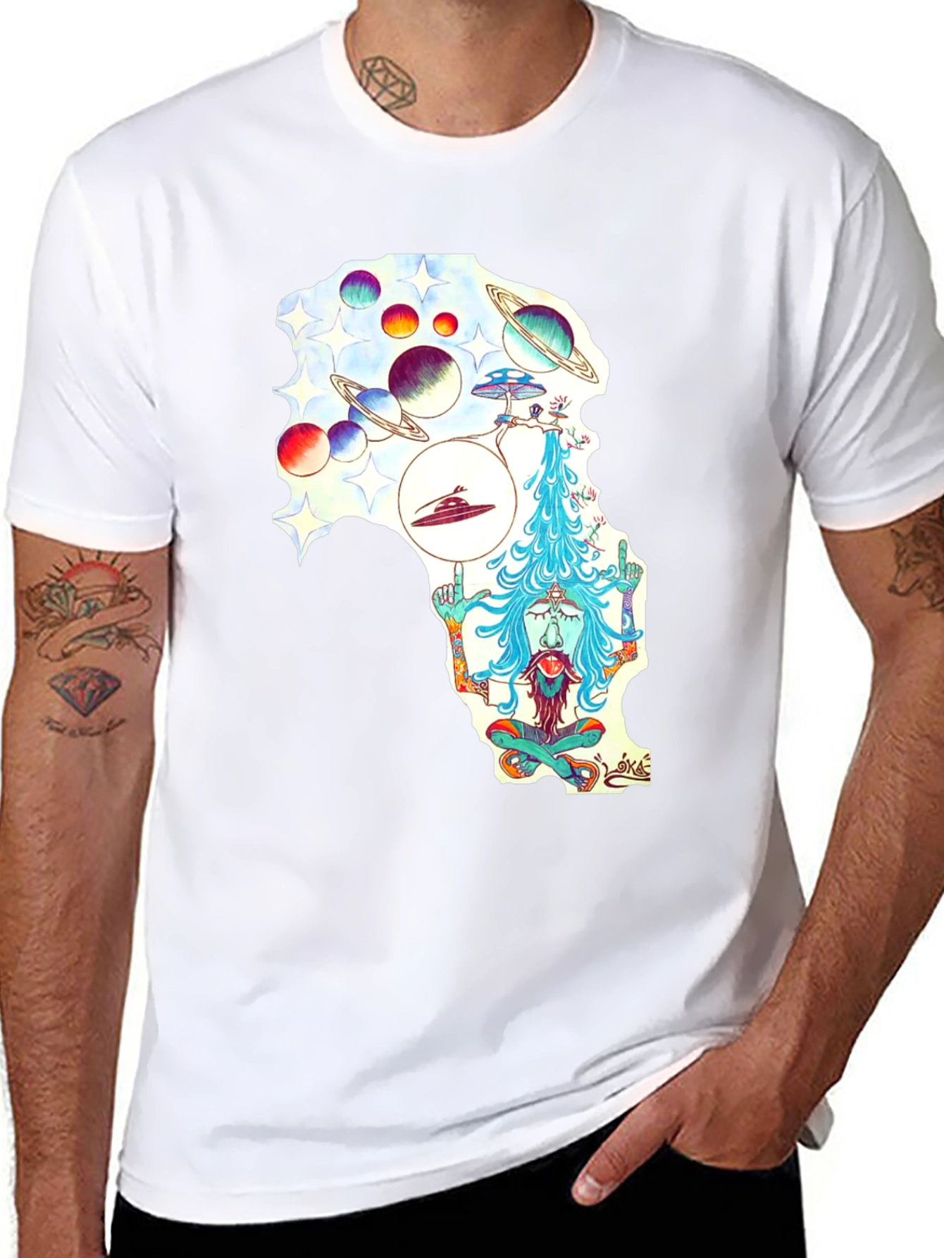 Cosmic Meditation Graphic T-Shirt