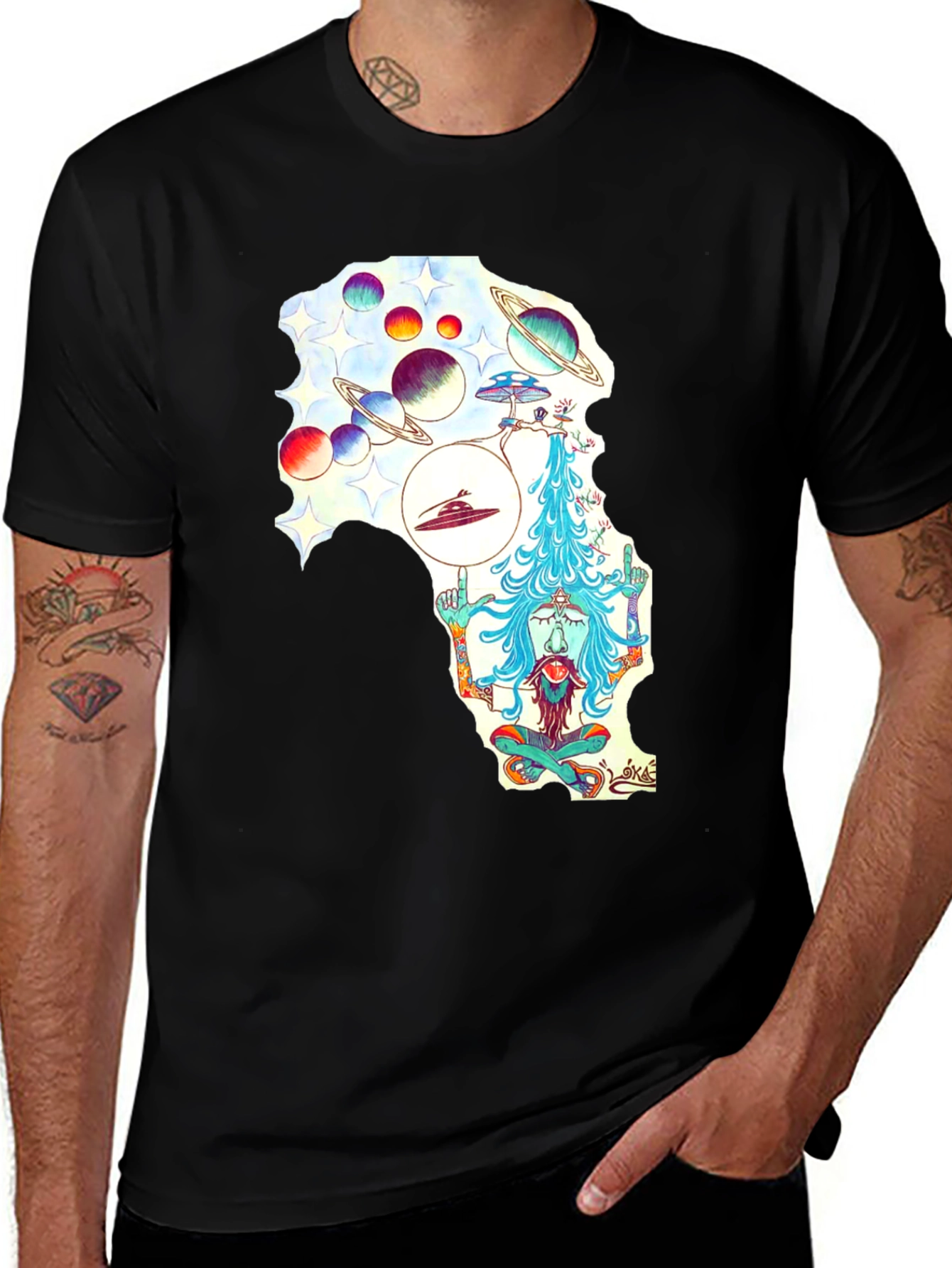 Cosmic Meditation Graphic T-Shirt