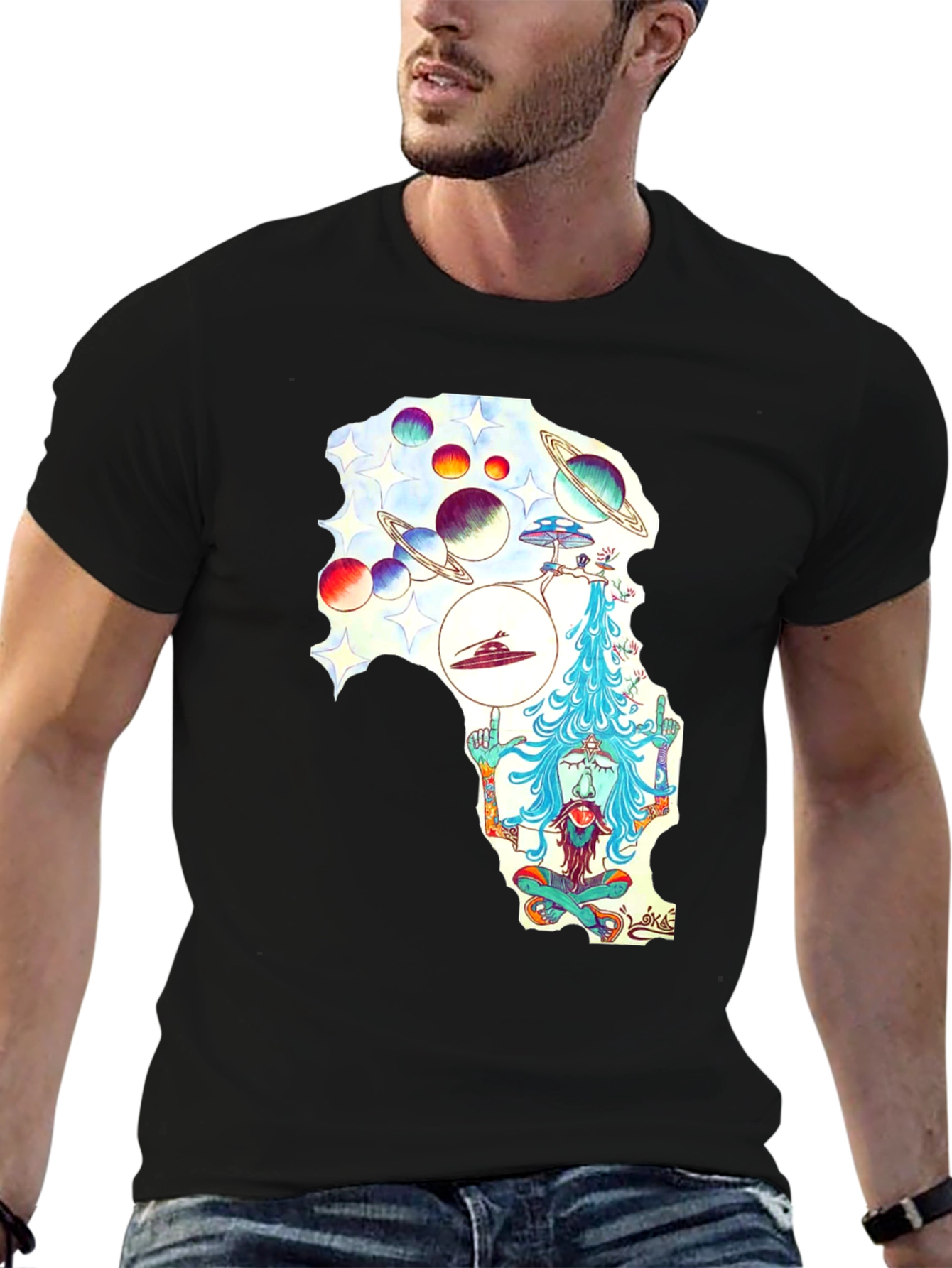 Cosmic Meditation Graphic T-Shirt