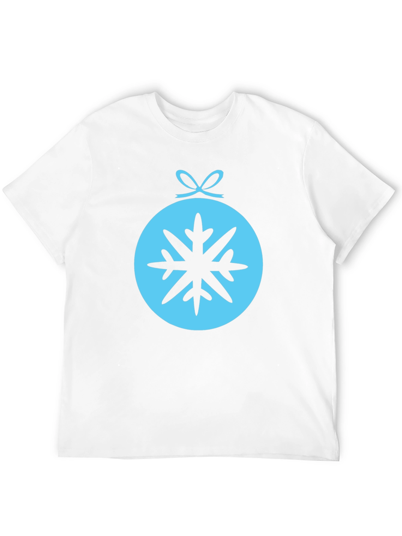Festive Snowflake Ornament Graphic Tee - Black