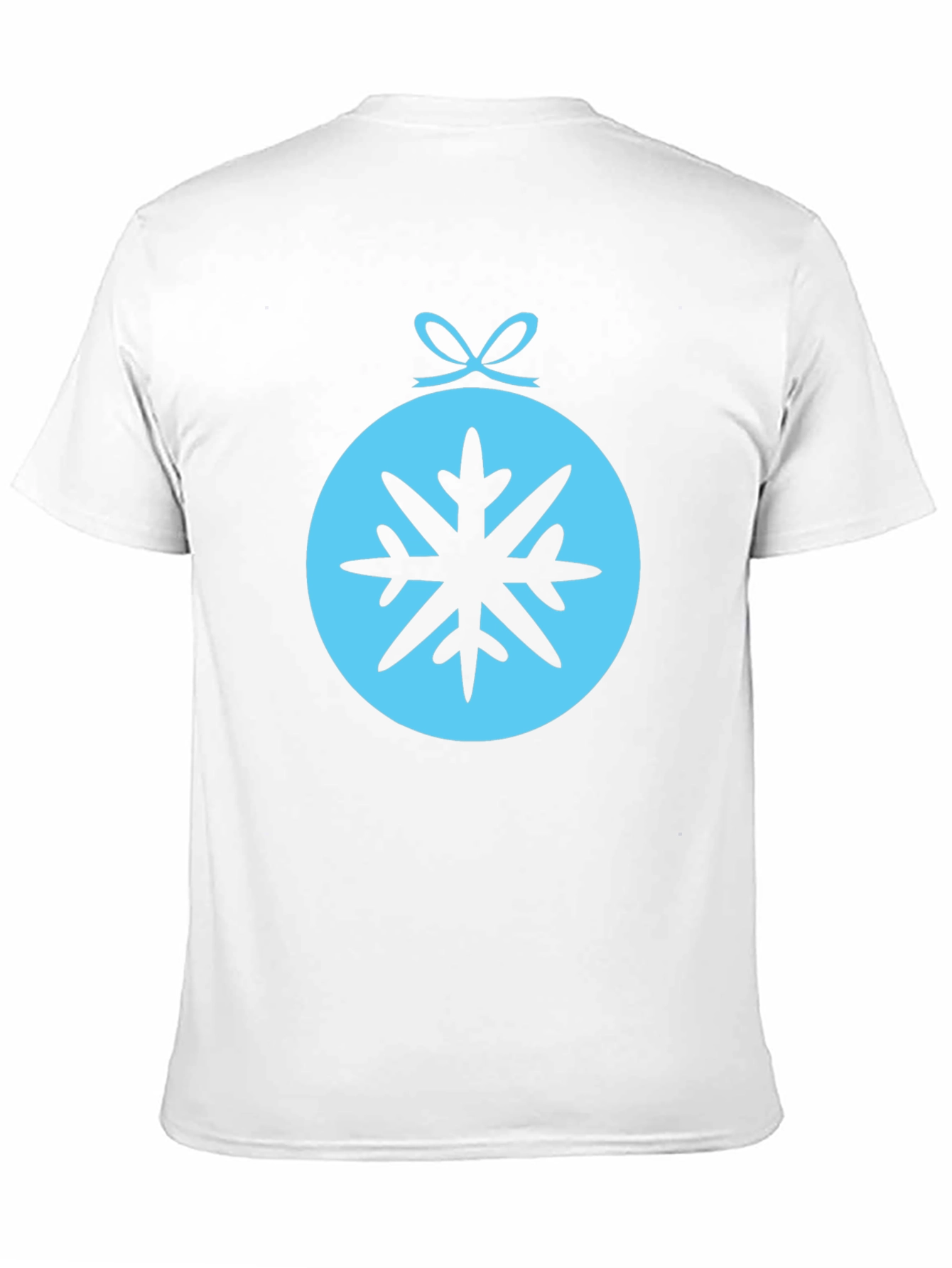 Festive Snowflake Ornament Graphic Tee - Black
