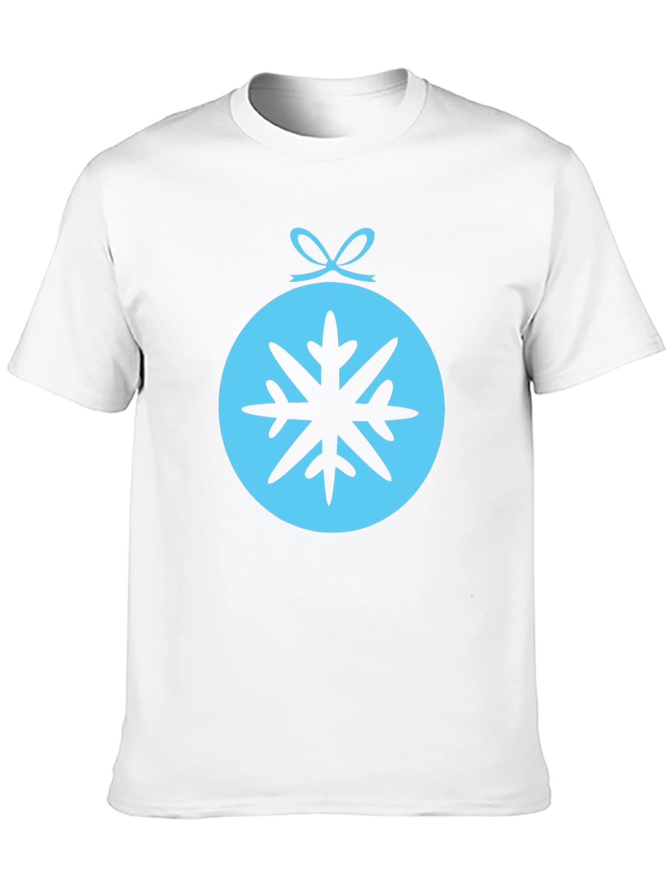 Festive Snowflake Ornament Graphic Tee - Black