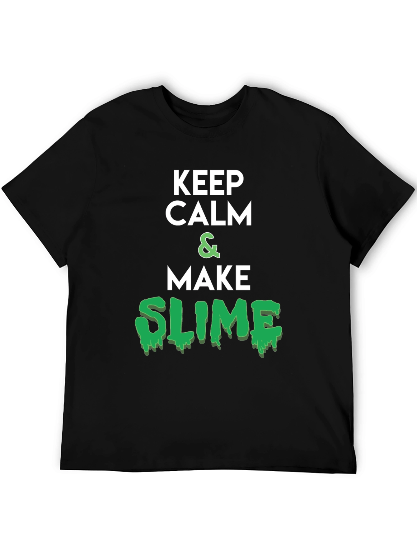 Keep Calm & Make Slime Black T-Shirt