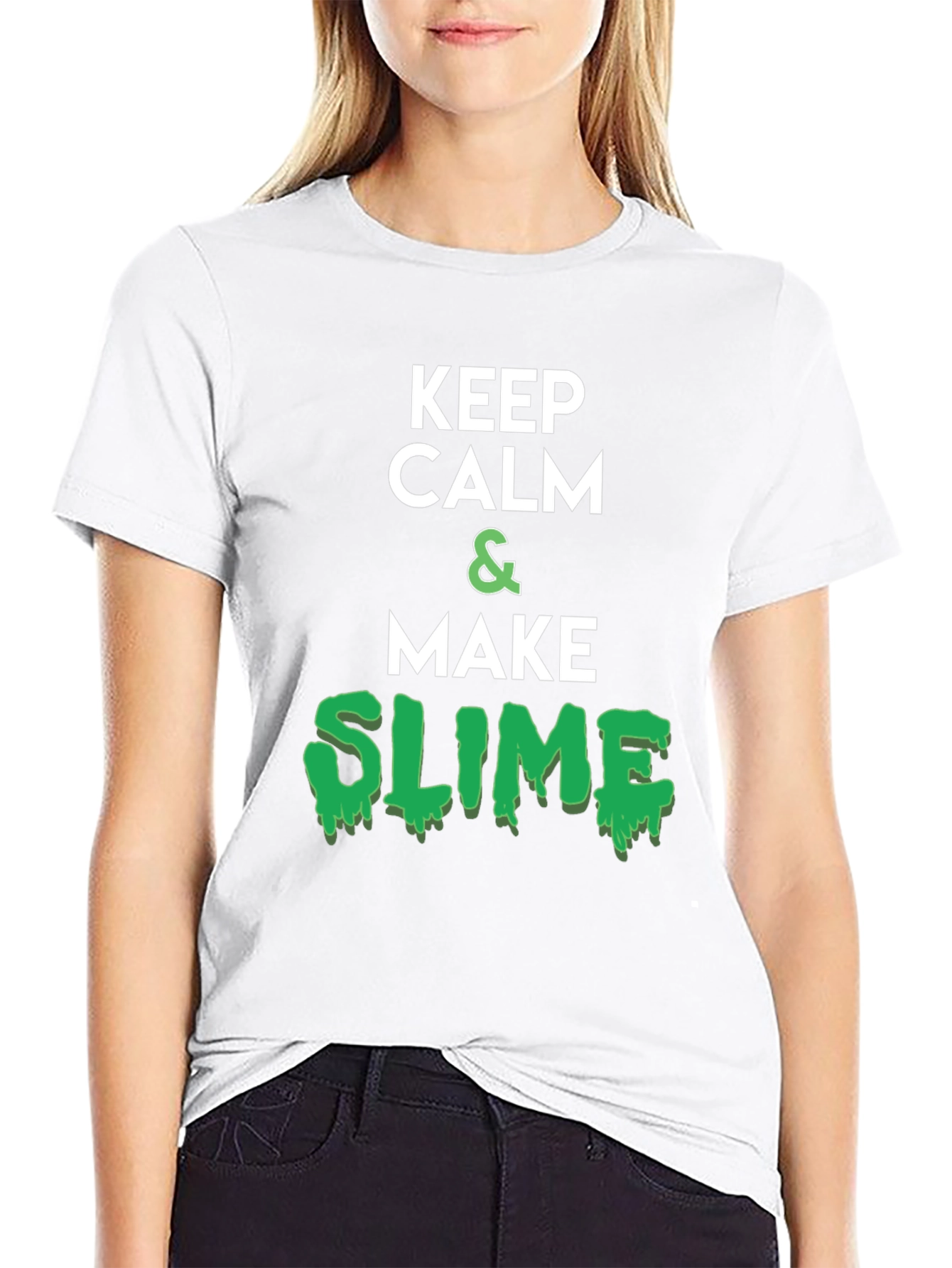 Keep Calm & Make Slime Black T-Shirt