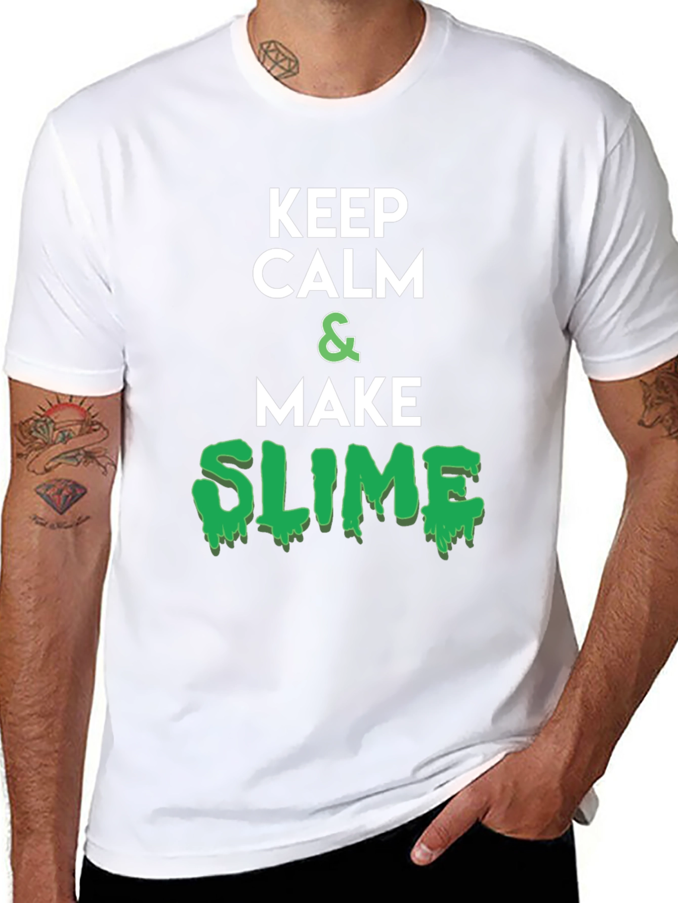 Keep Calm & Make Slime Black T-Shirt