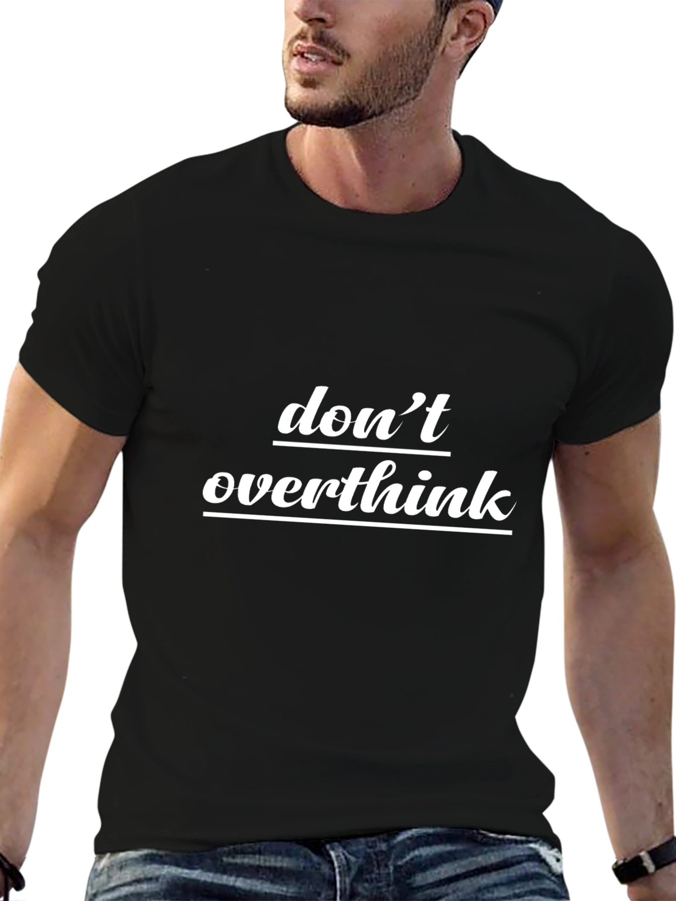 Dont Overthink Graphic Tee - Black
