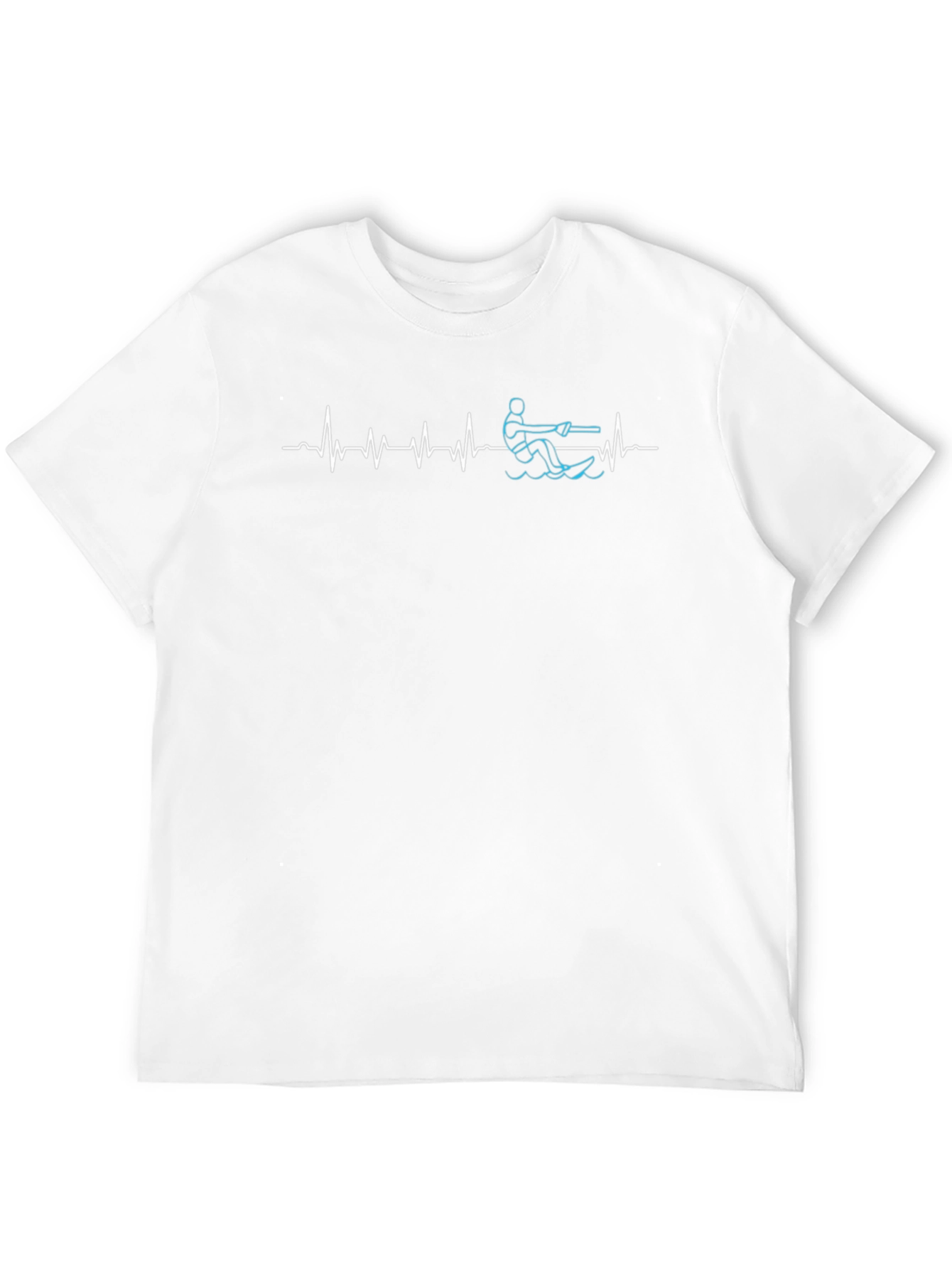 Water Skiing Heartbeat T-Shirt