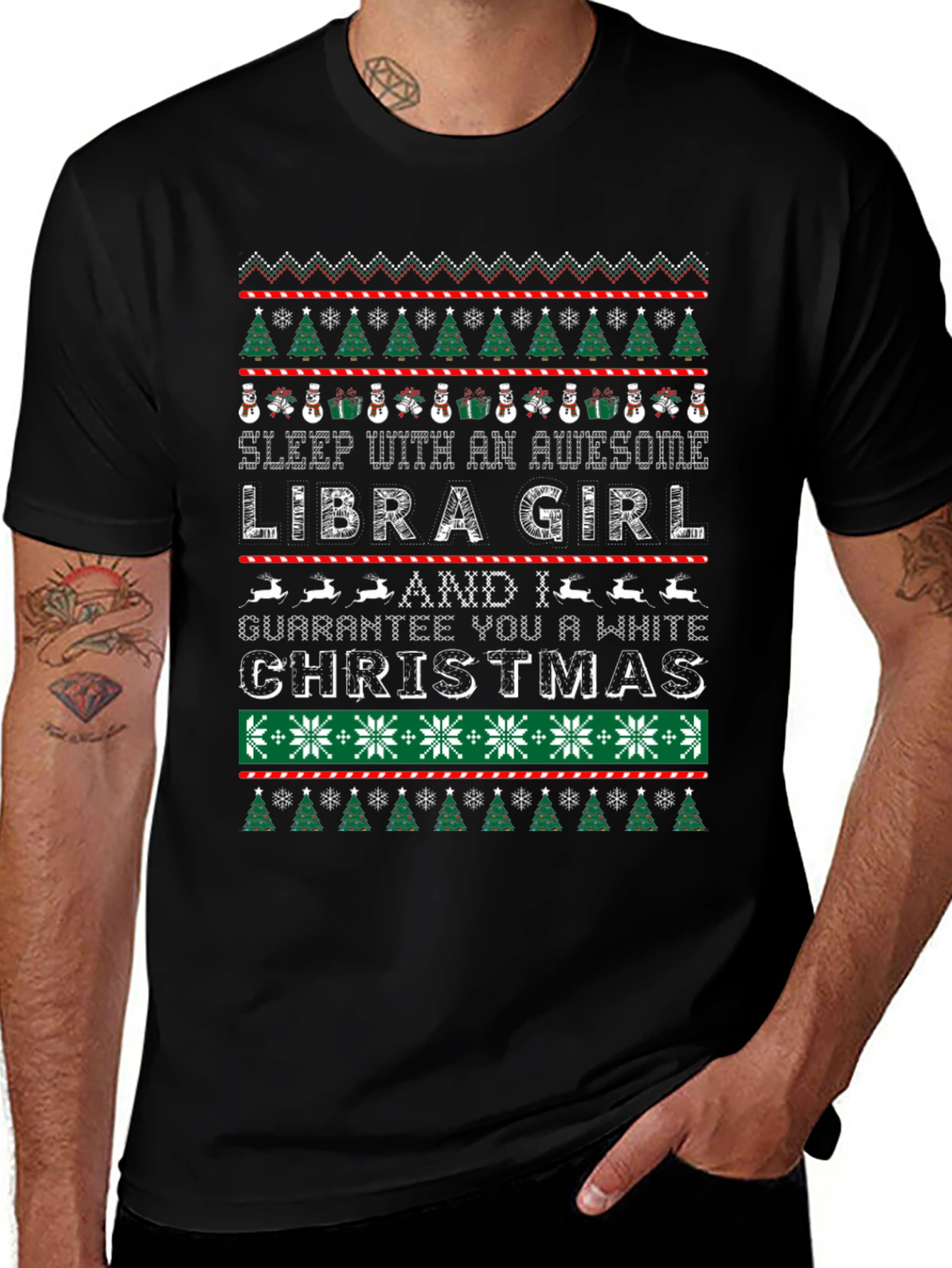 Libra Girl Christmas Ugly Sweater T-Shirt