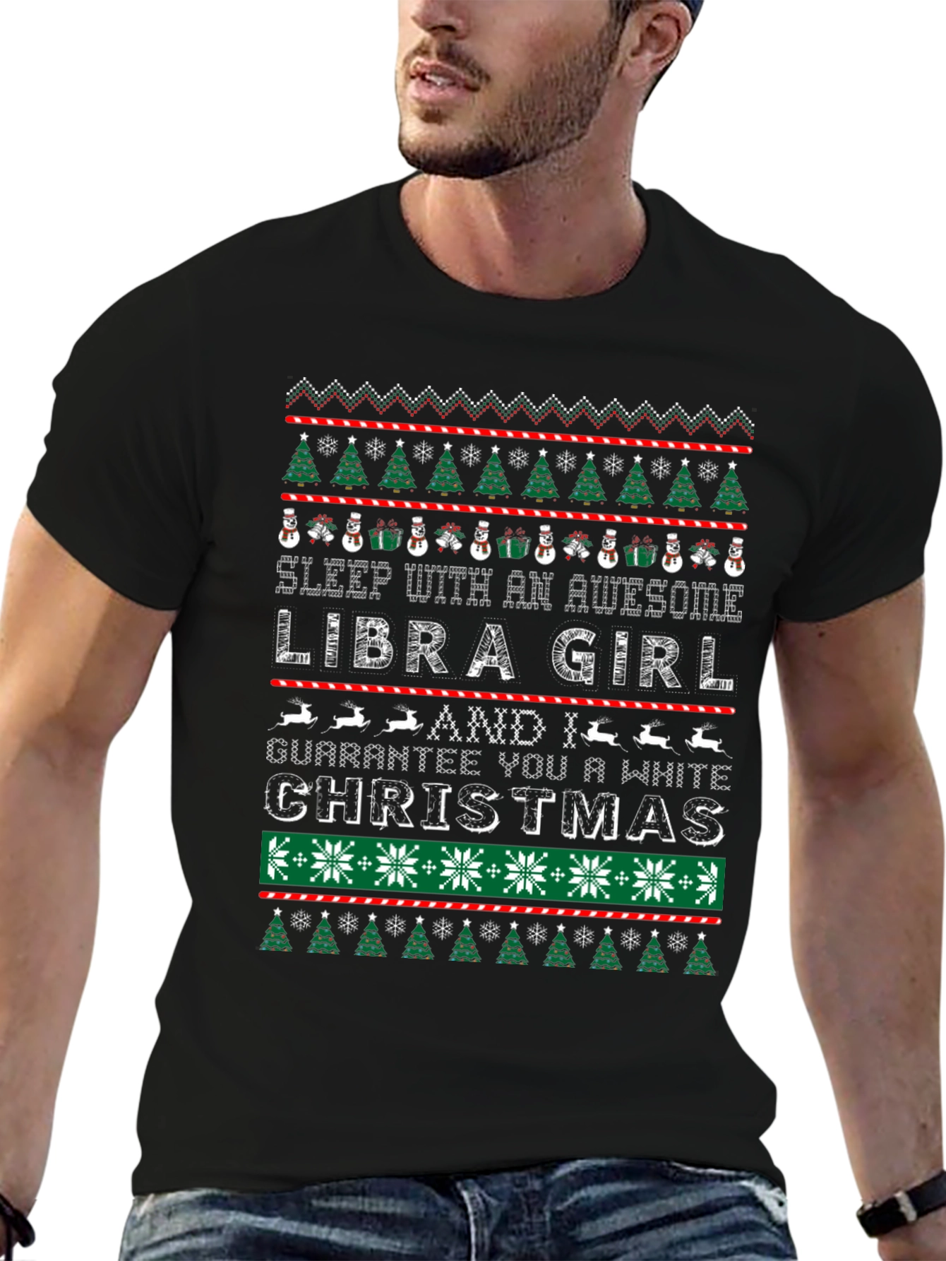 Libra Girl Christmas Ugly Sweater T-Shirt