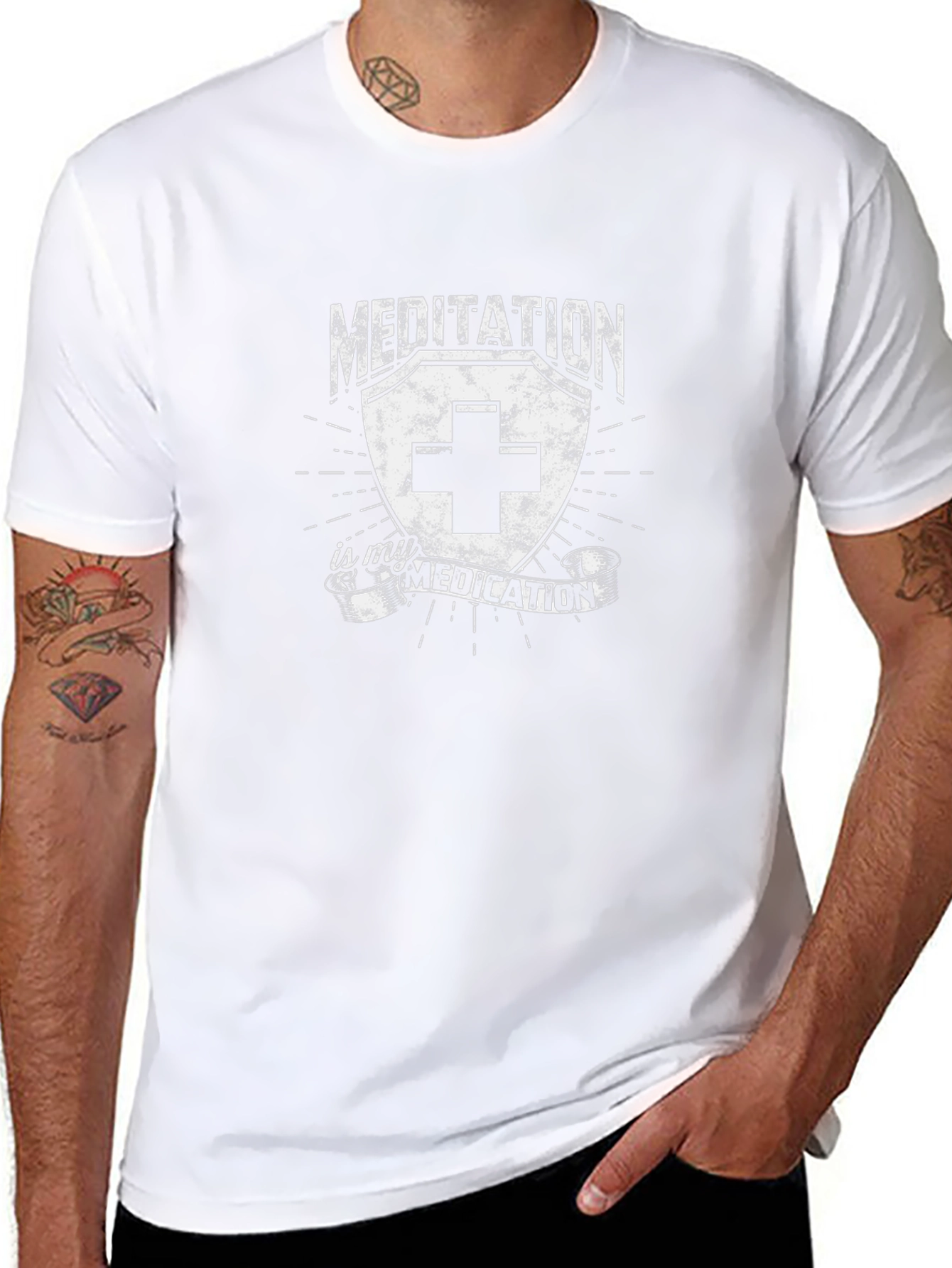 Meditation is My Medication Black T-Shirt