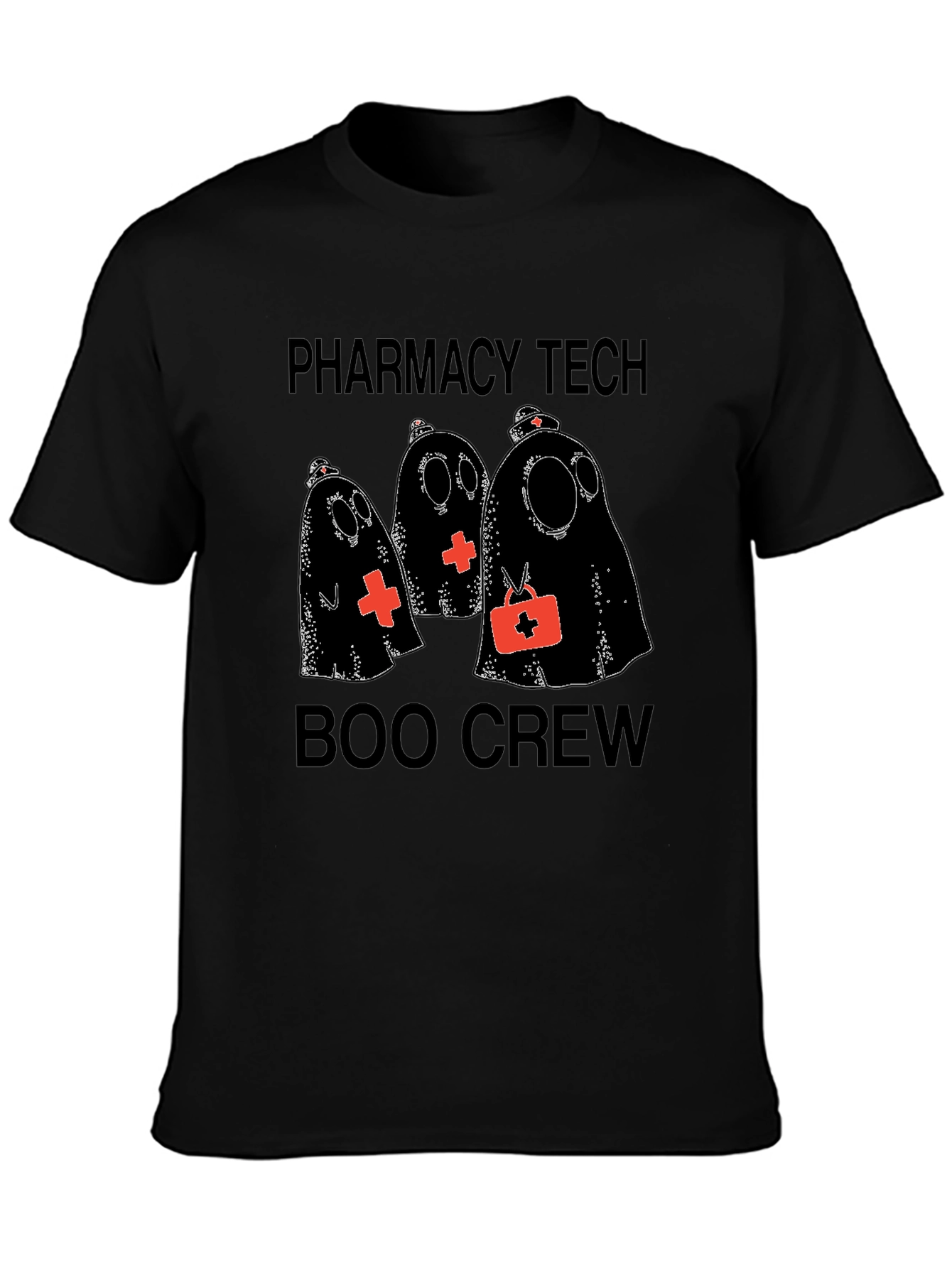 Pharmacy Tech Boo Crew Halloween Graphic Tee