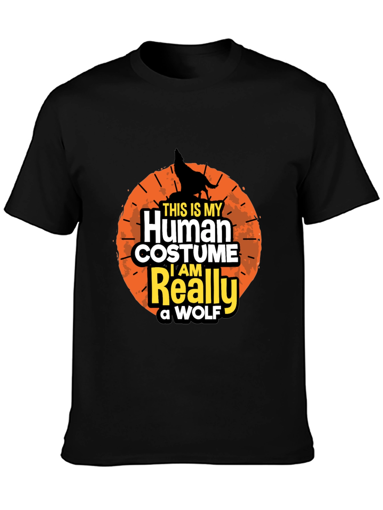 Human Costume Wolf T-Shirt - Funny Halloween Tee