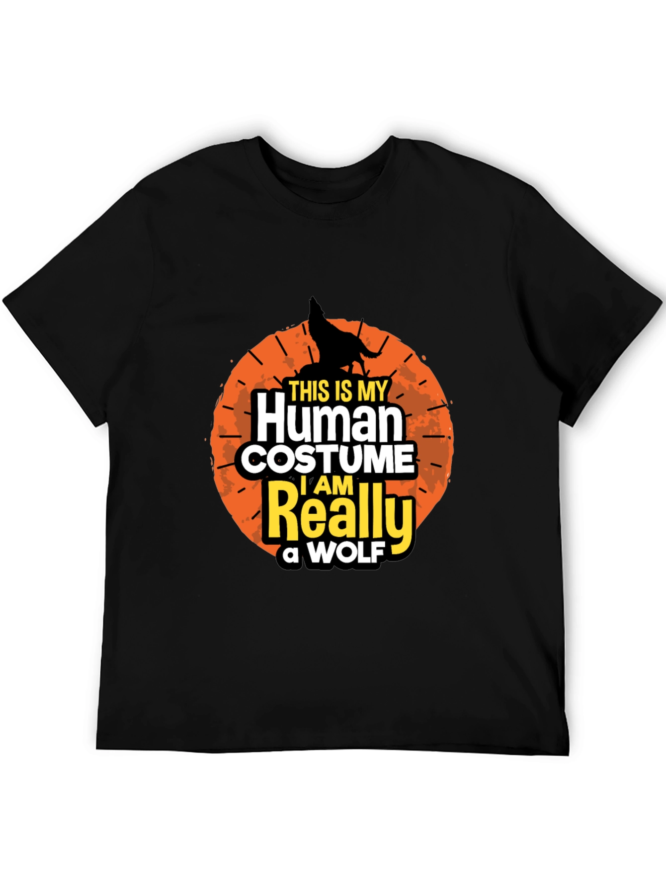 Human Costume Wolf T-Shirt - Funny Halloween Tee