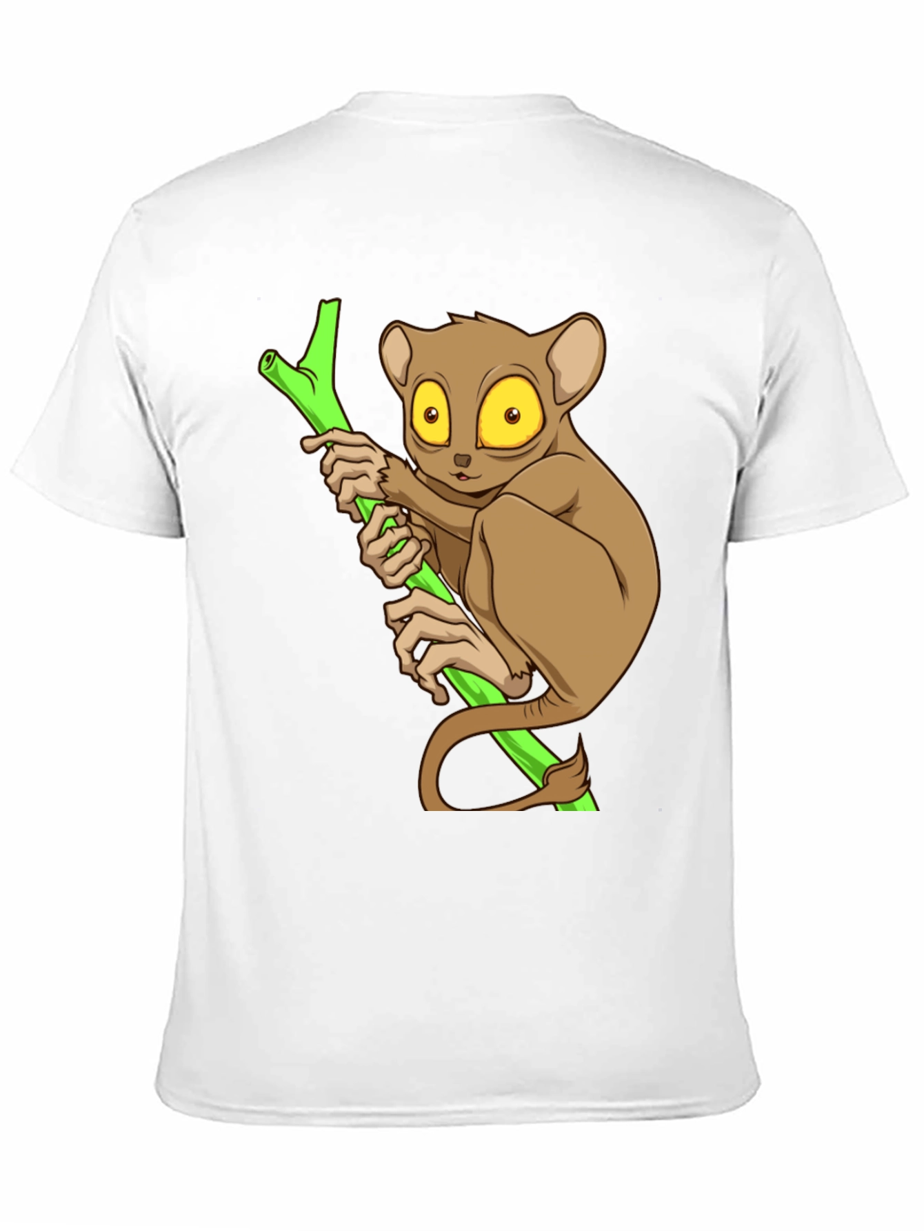 Cute Tarsier Graphic Tee - Black Cotton
