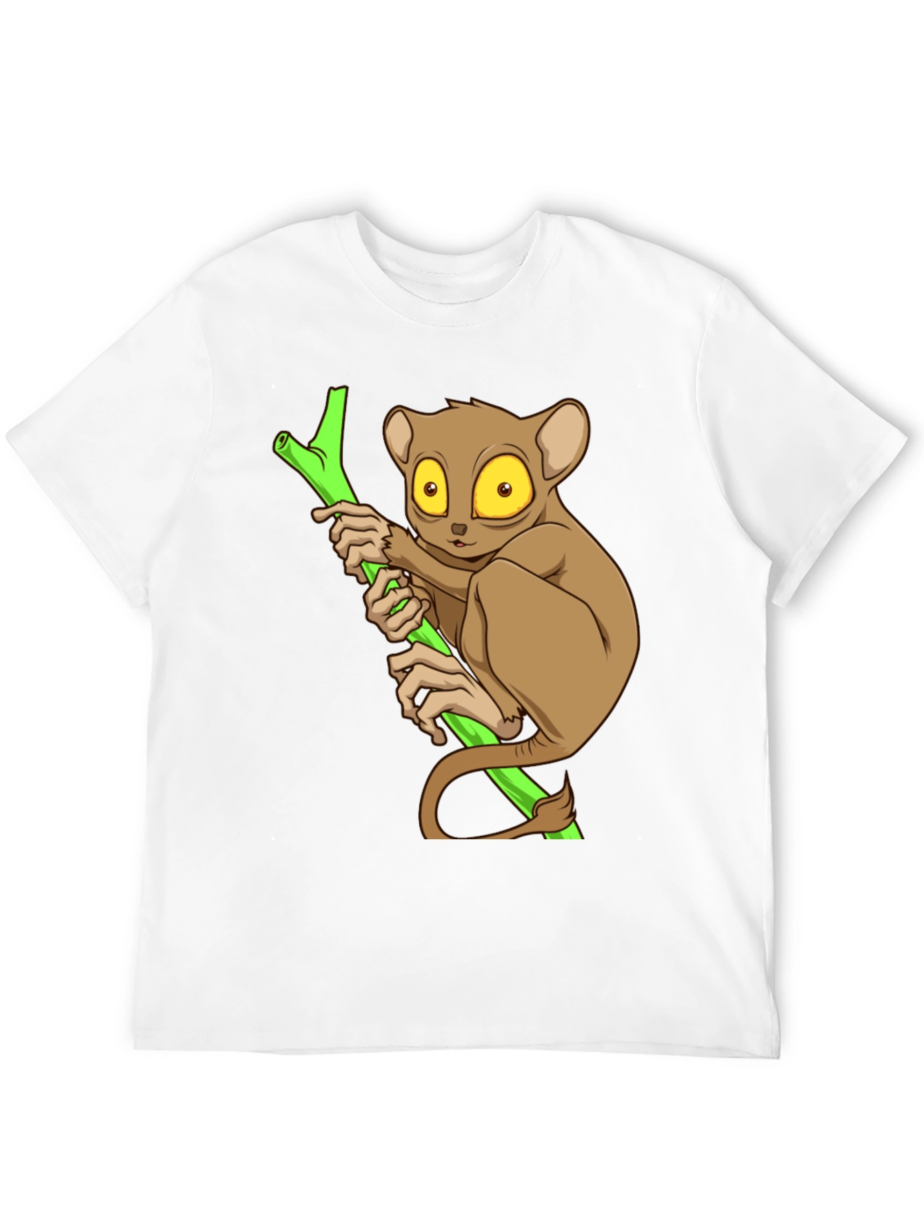 Cute Tarsier Graphic Tee - Black Cotton