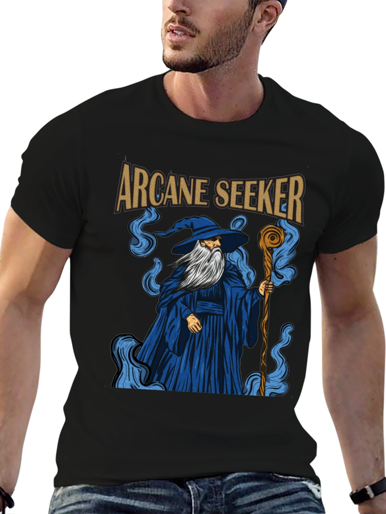 Arcane Seeker T-Shirt Wizard Graphic Tee