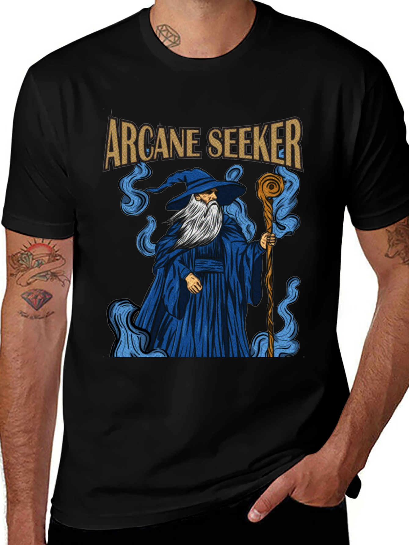 Arcane Seeker T-Shirt Wizard Graphic Tee
