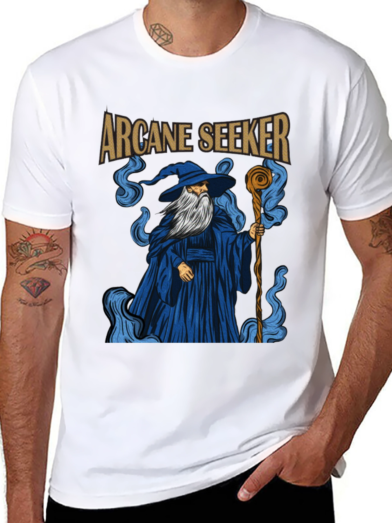Arcane Seeker T-Shirt Wizard Graphic Tee