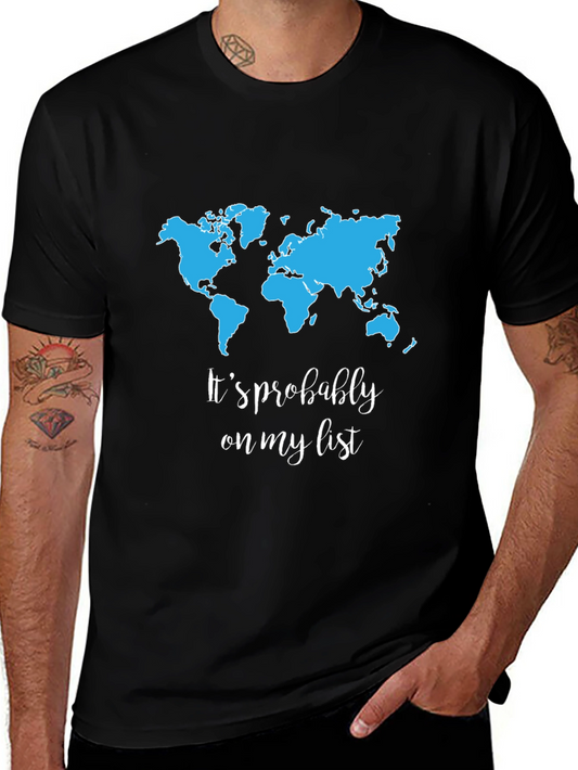 Travel Wishlist T-Shirt - World Map Tee for Adventurers