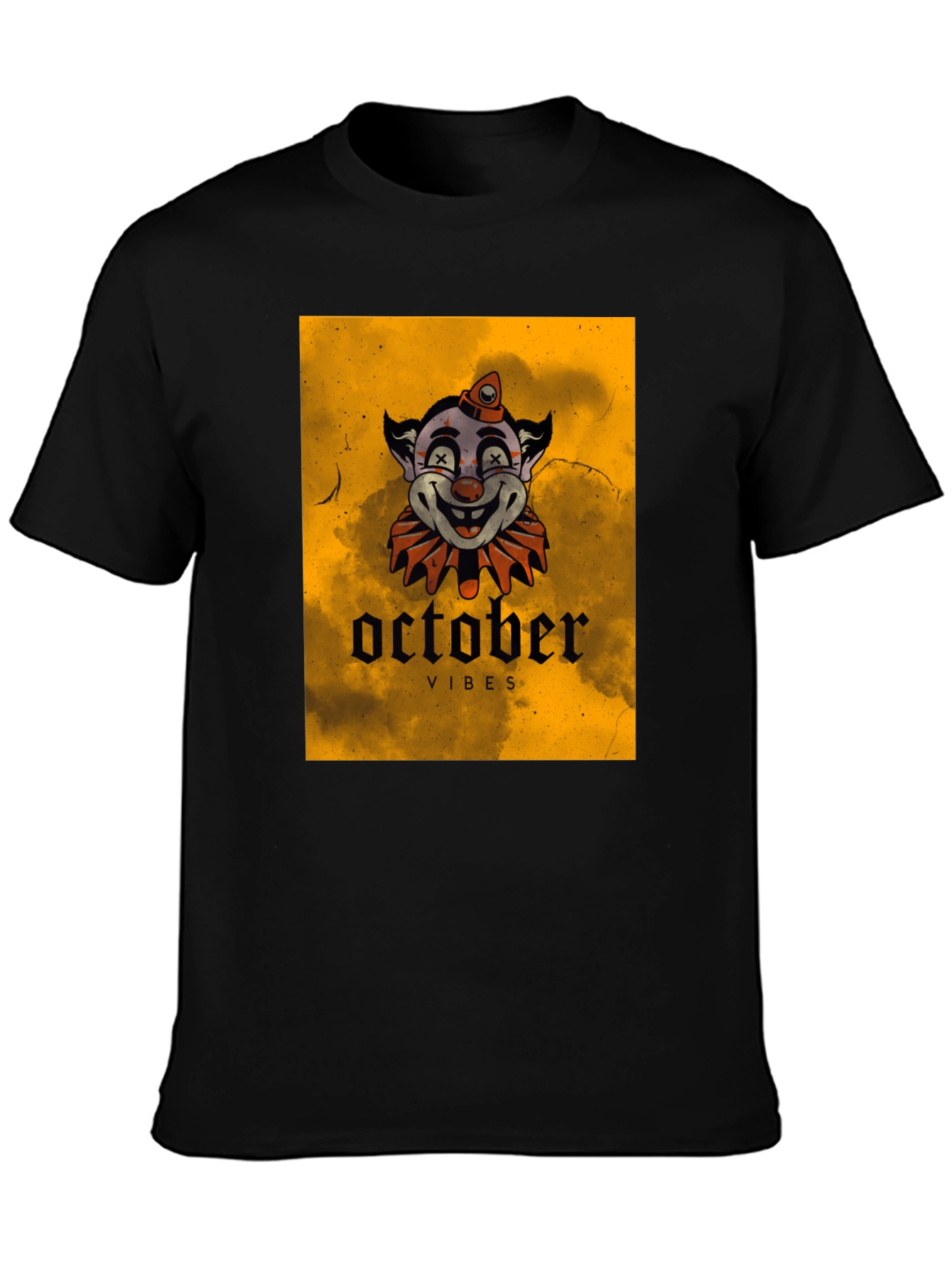 October Vibes Clown Graphic T-Shirt