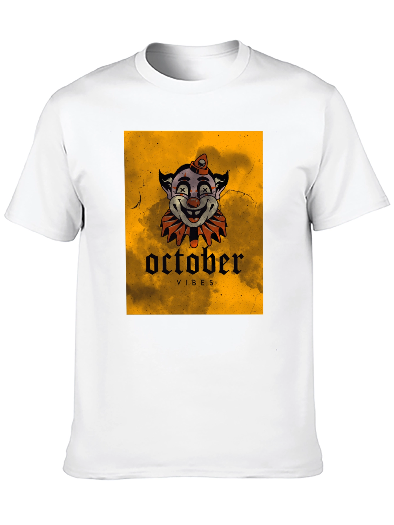 October Vibes Clown Graphic T-Shirt