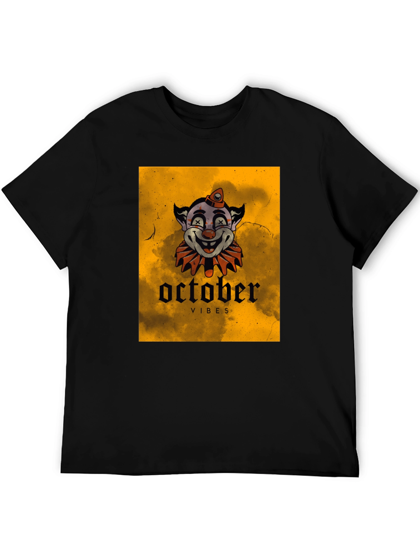 October Vibes Clown Graphic T-Shirt